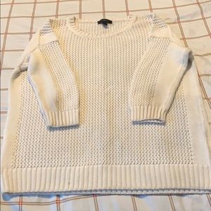 J. Crew White Knitted Sweater